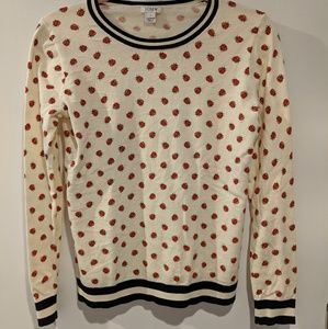 J. Crew Factory Ladybug Cotton Sweater